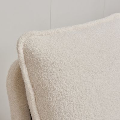 Luxurious Lamb Fabric Sofa with Cozy Toss Pillows for Ultimate Comfort