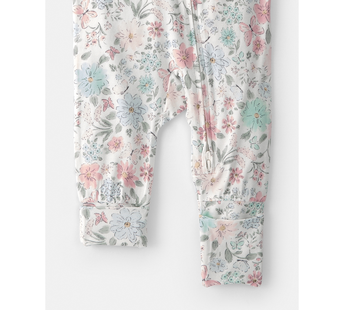 Carter's Baby Girls' Butterfly Garden Print 2-Way Zip Sleep and Play Pajama