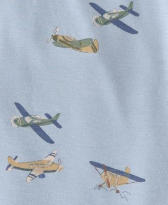 Baby Boys' Plane Print Round Neck Sleeper Gowns, 2-Pack