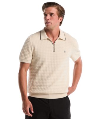 Men's Links Stitch Slim-Fit Polo Sweater
