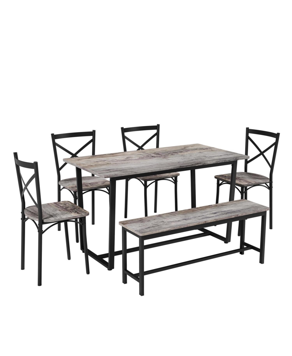 Streamdale Furniture 6-Piece Dining Set- Kitchen Table for Small Spaces