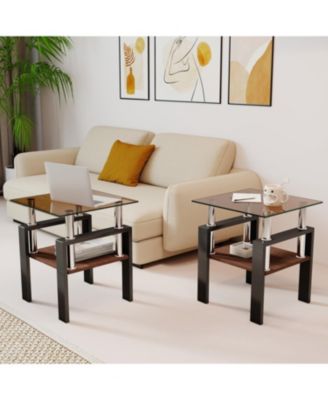  Modern Glass Tea/Coffee Table Set