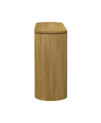 Curved Design Console Table with Unique Vertical Stripe Design, Suitable for Living Room,Study and Entrance