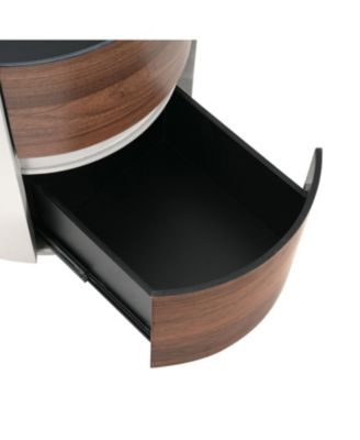 Oval Side Table - Modern Design Smart Storage