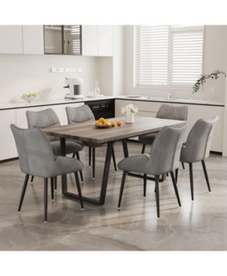62.9" Rectangular 6-Chair Dining Table & Chair Set