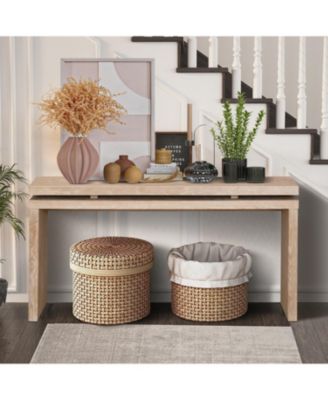 Streamdale 60" Antique Natural Farmhouse Console Table