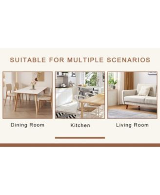 Streamdale 31.5" Round Dining Set- Wood Table & 4 PU Chairs