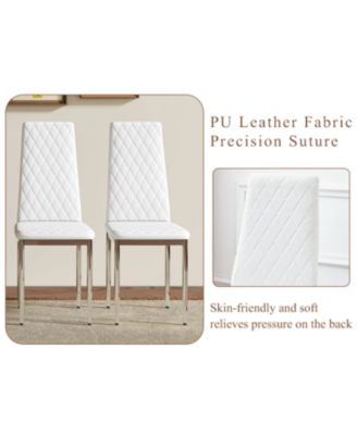 Diamond Quilted Dining Chairs (Set of 4)