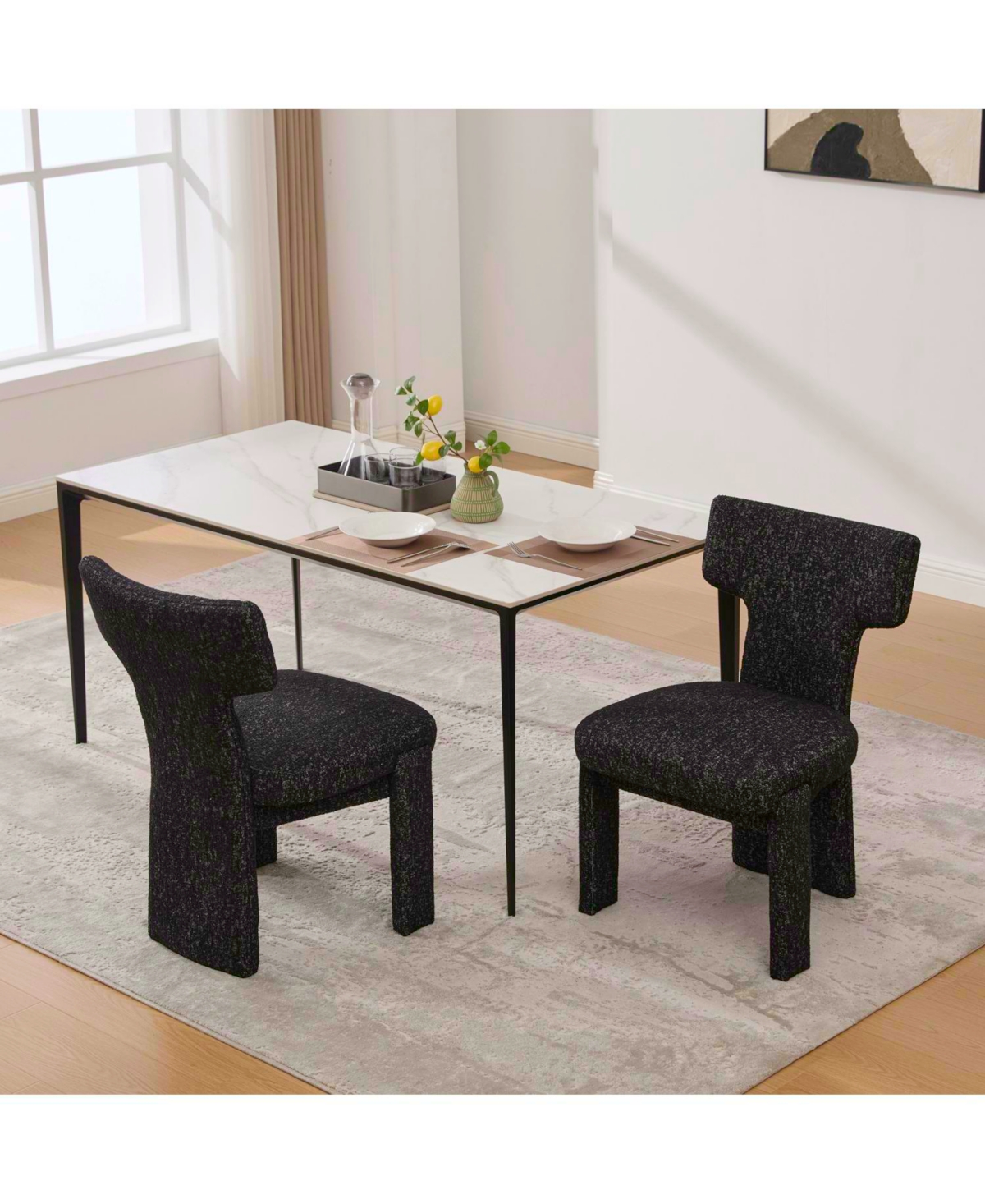 Streamdale Furniture Upholstered Chenille Dining Chairs (Set of