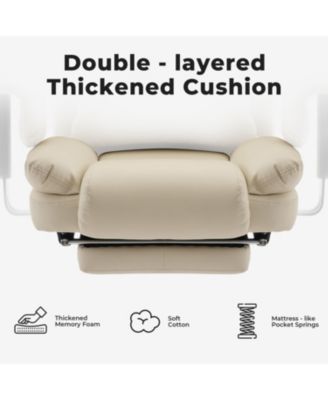 Ergonomic Office Chair 200kg Lumbar Support Beige