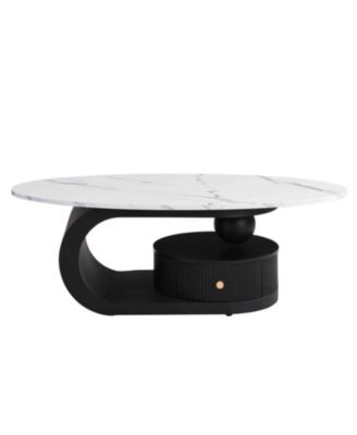 Modern Nesting Coffee Table Set - Oval & Round