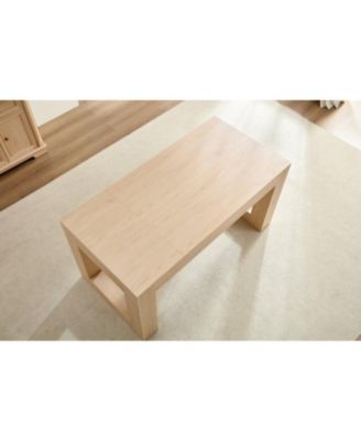 Farmhouse Dining Table for 4-6, Rectangular, Sturdy Wood Legs, Easy Assembly