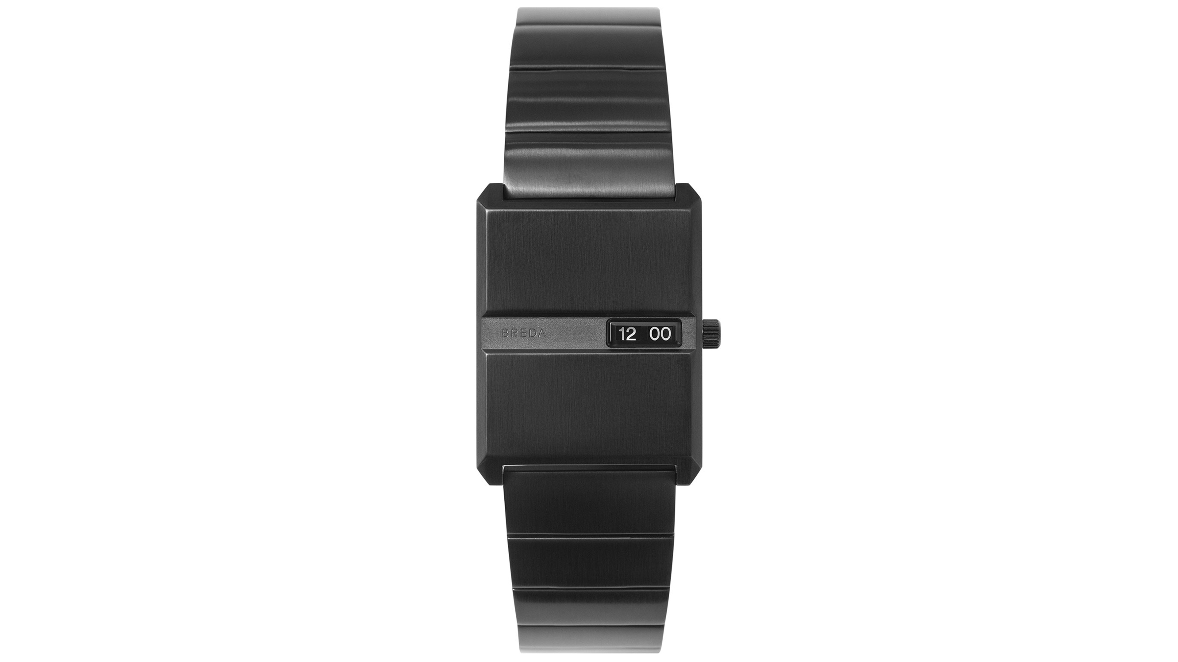 Breda Women's 'Pulse' Black Plated Stainless Steel Bracelet Watch, 26mm