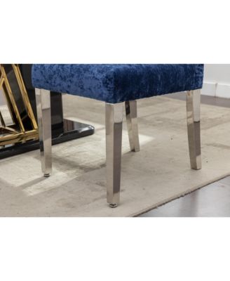  Velvet Dining Chairs (Set of 2) - Deep Blue