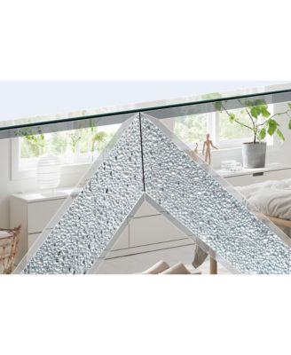 Mirrored TV Stand for 65+" TVs, Silver