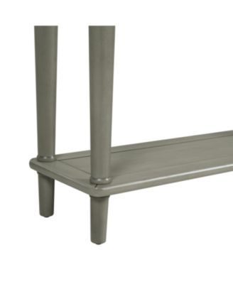 Entryway Table - Retro Console Table with 4 Drawers & Shelf (Grey Wash)