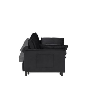 Streamdale Modern Velvet Sleeper Sofa with Pillows & Pockets