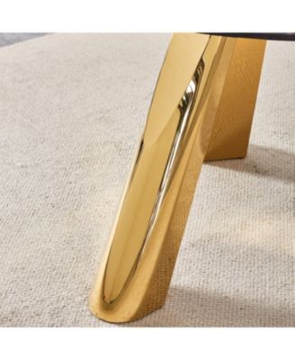 42" Gold-Plated Granite Table - Seats 4-6 - Dining, Entertaining, Conference