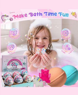 6-Pc. Unicorn Squishy Super Bubble Bath Fizzies