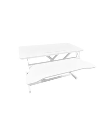 32" Height-Adjustable Desk Converter with Dual Monitor & Laptop Workstation