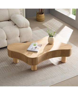Modern Wooden Drum Coffee Table