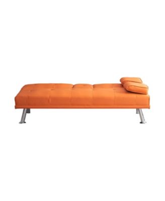 Leather Sofa Bed w/ Coffee Table