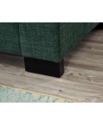  67.7" Modern Green Loveseat with Cup Holder & Storage