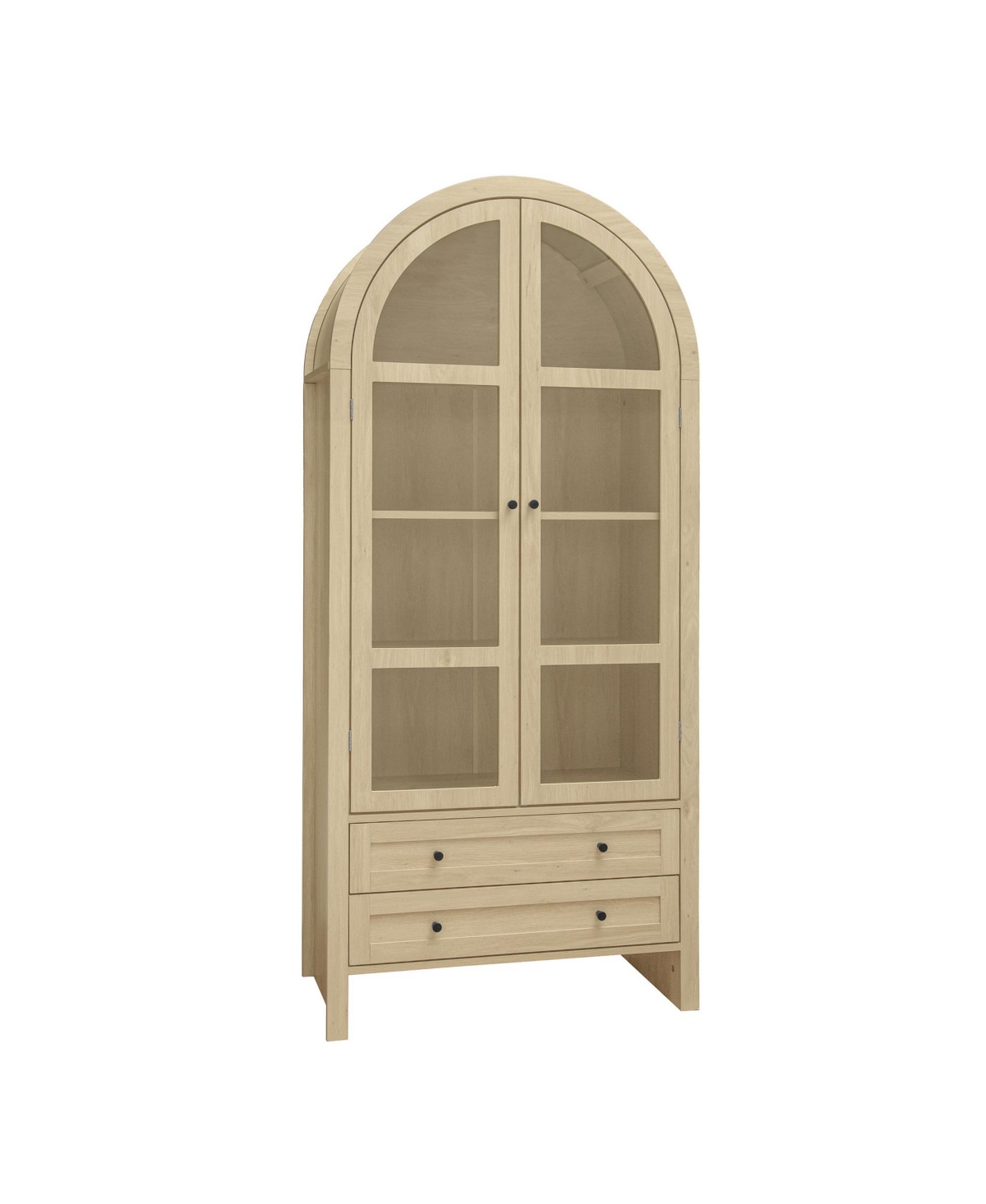Streamdale Furniture 1 Pc. Wood Arched Design with Adjustable Shelves Kitchen Pantry Cabinet