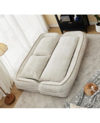 Double Dog Bed Loveseat- Extra Large Floor Couch, Adjustable.