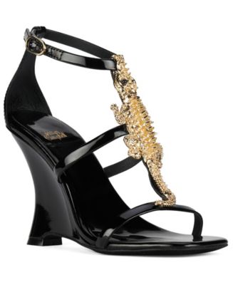 Jeffrey Campbell Women's Swamped Embellished Sculpted Wedge