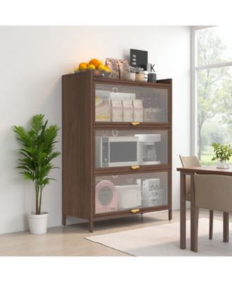 44" Metal 3-Door Cabinet