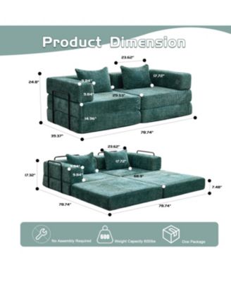 Streamdale Compression Convertible Floor Sofa Bed