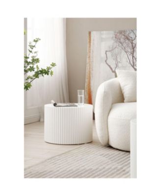 White Round Nesting Coffee Tables (Set of 2)