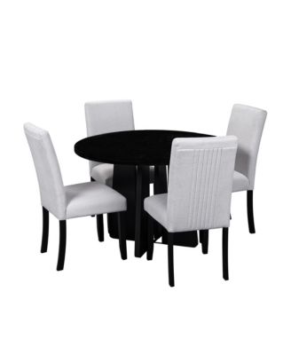 5-Piece Round Dining Set Chairs & 43" Table
