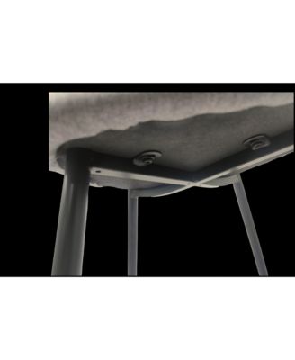 Streamdale Modern Linen Accent Dining Chairs (Set of 4), Black Metal Legs