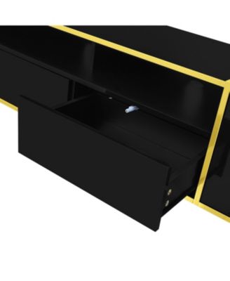 70.9" LED TV Stand - 2 Shelves Drawers & Cabinets