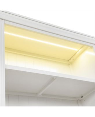 83.4" 5-Tier Bookcase with Light & Adjustable Shelves