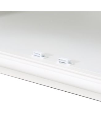 75" Display Cabinet & Triangle Bookshelves - White