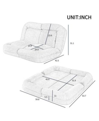 Convertible Fold-Out Double Sofa Bed