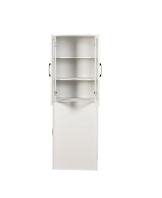 70.87" Display Cabinet, 4-Tier Pull-Out Shelf, 2 Glass Doors, Modern Bookshelf