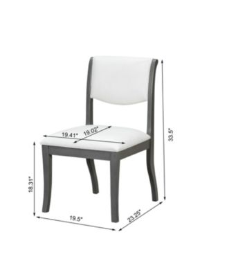  Oak Gray Round Dining Set- 39.4" Table + 2 Chairs