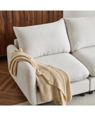  99" 4-Piece L-Shaped Modular Sectional Sofa