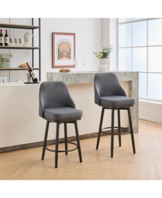 Streamdale swivel bar & couter stool, 24"&30" adjustable, (set of 2) Fabric color