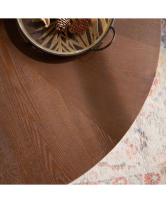 39" Round Coffee Table - Handcrafted Relief Pedestal