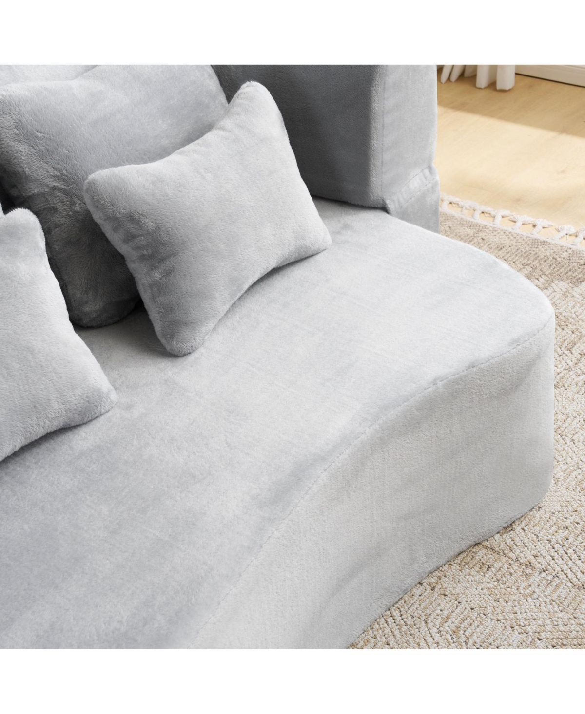 Streamdale Furniture Queen Floor Sofa Bed with 4 Pillows