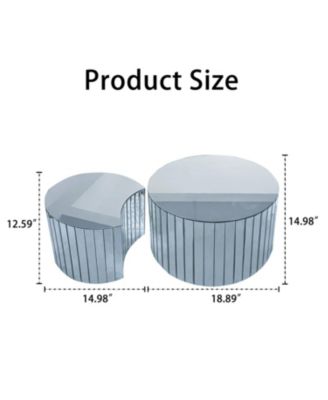 Luxury Silver Mirror Coffee Table - Modern Living Room