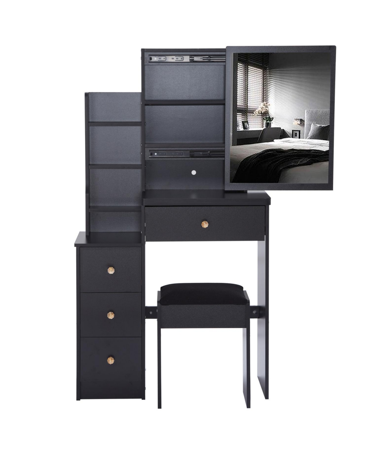 Streamdale Compact Left-Facing Vanity with Storage