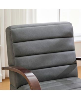 30.7" Swivel Accent Chair - Tufted Lounge Reading Chair - Gray