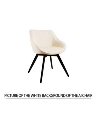 Black MDF 31.5" round dining table set with 2 faux leather chairs