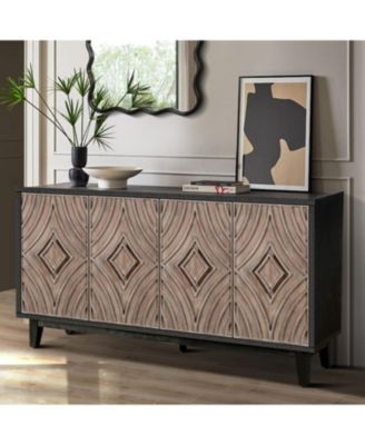 Streamdale 60" Mid-Century Sideboard with Diamond Doors
